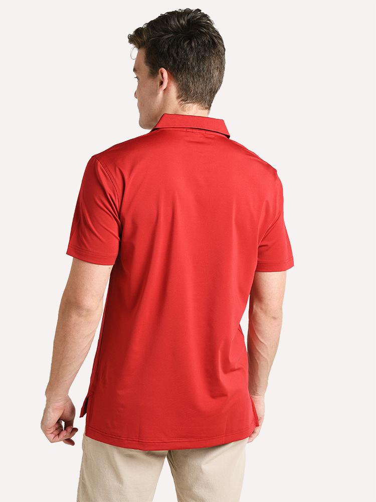  Peter Millar Men's Solid Stretch Jersey TCU Polo