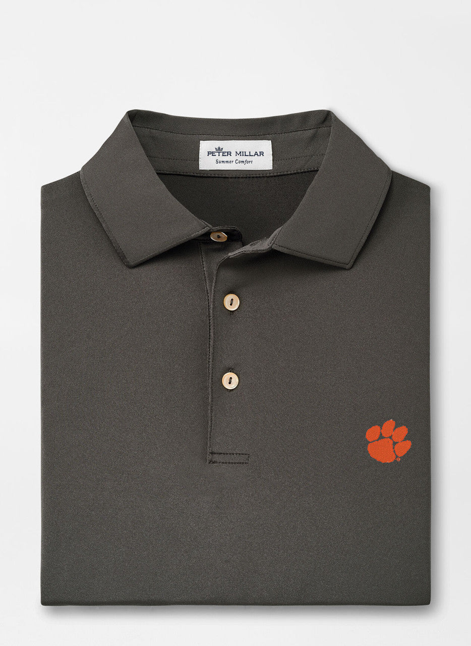  Peter Millar Clemson Paw Performance Polo: Iron