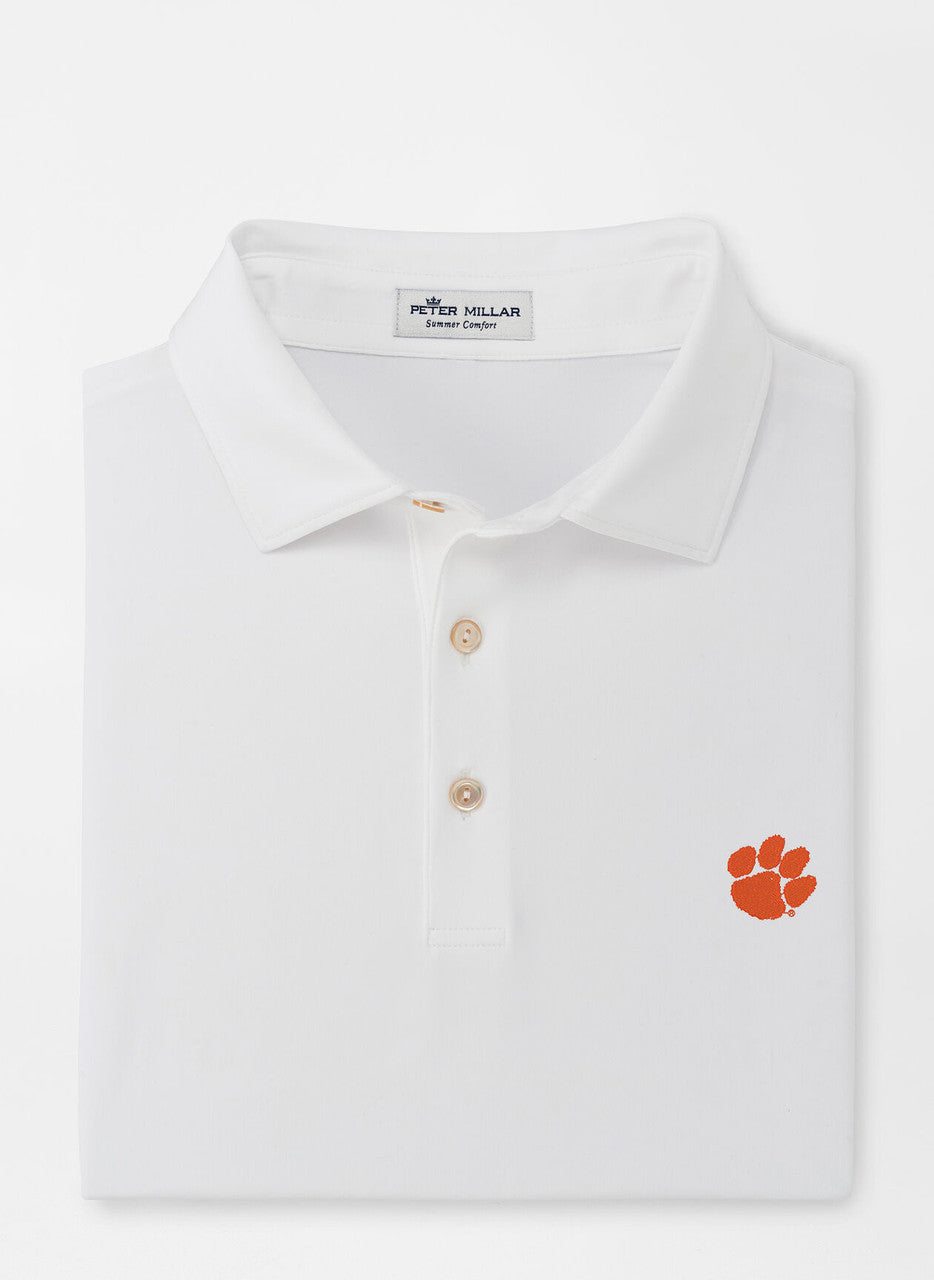  Peter Millar Clemson Performance Polo: White