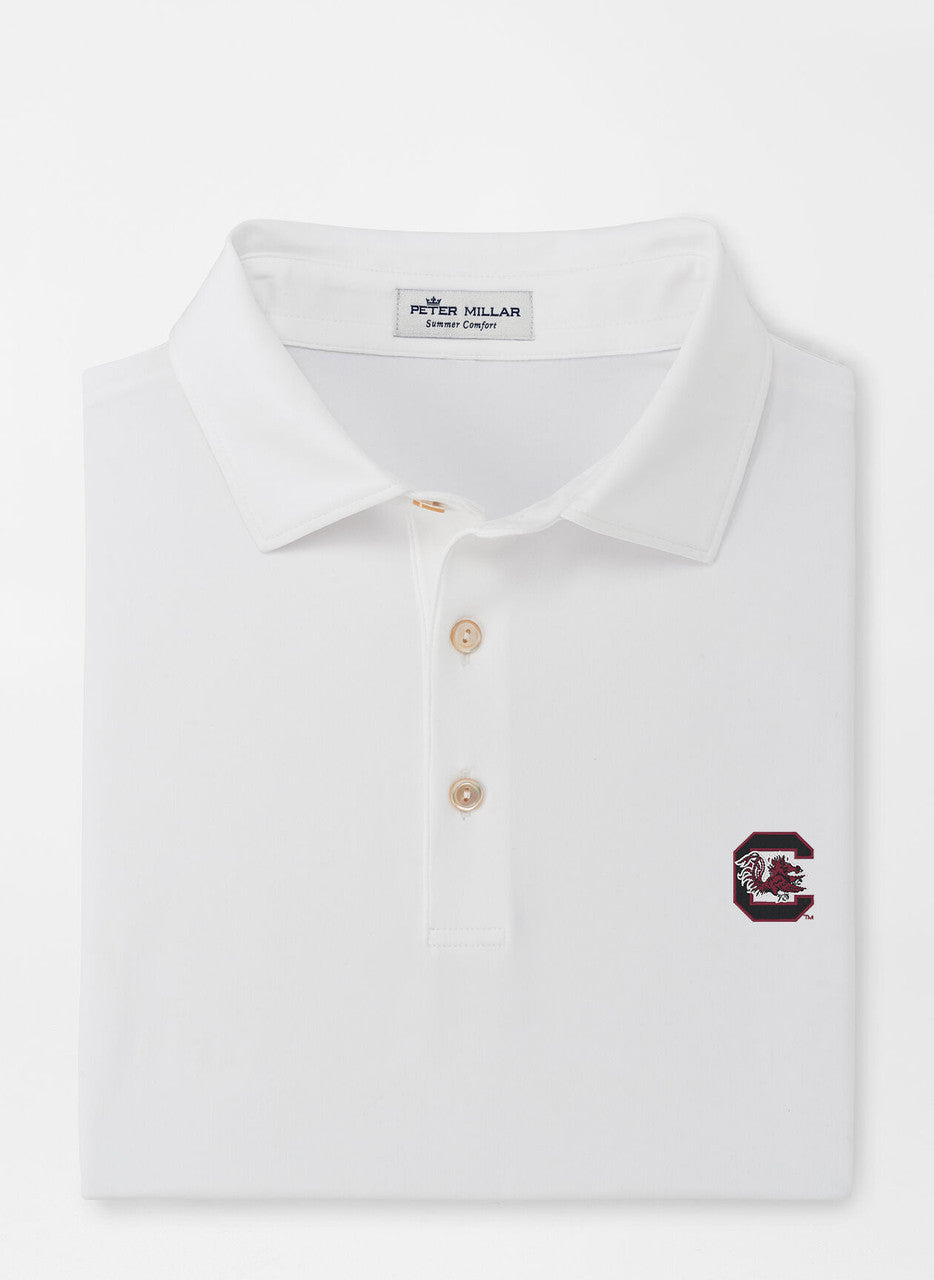  Peter Millar South Carolina Performance Polo - White - Block C