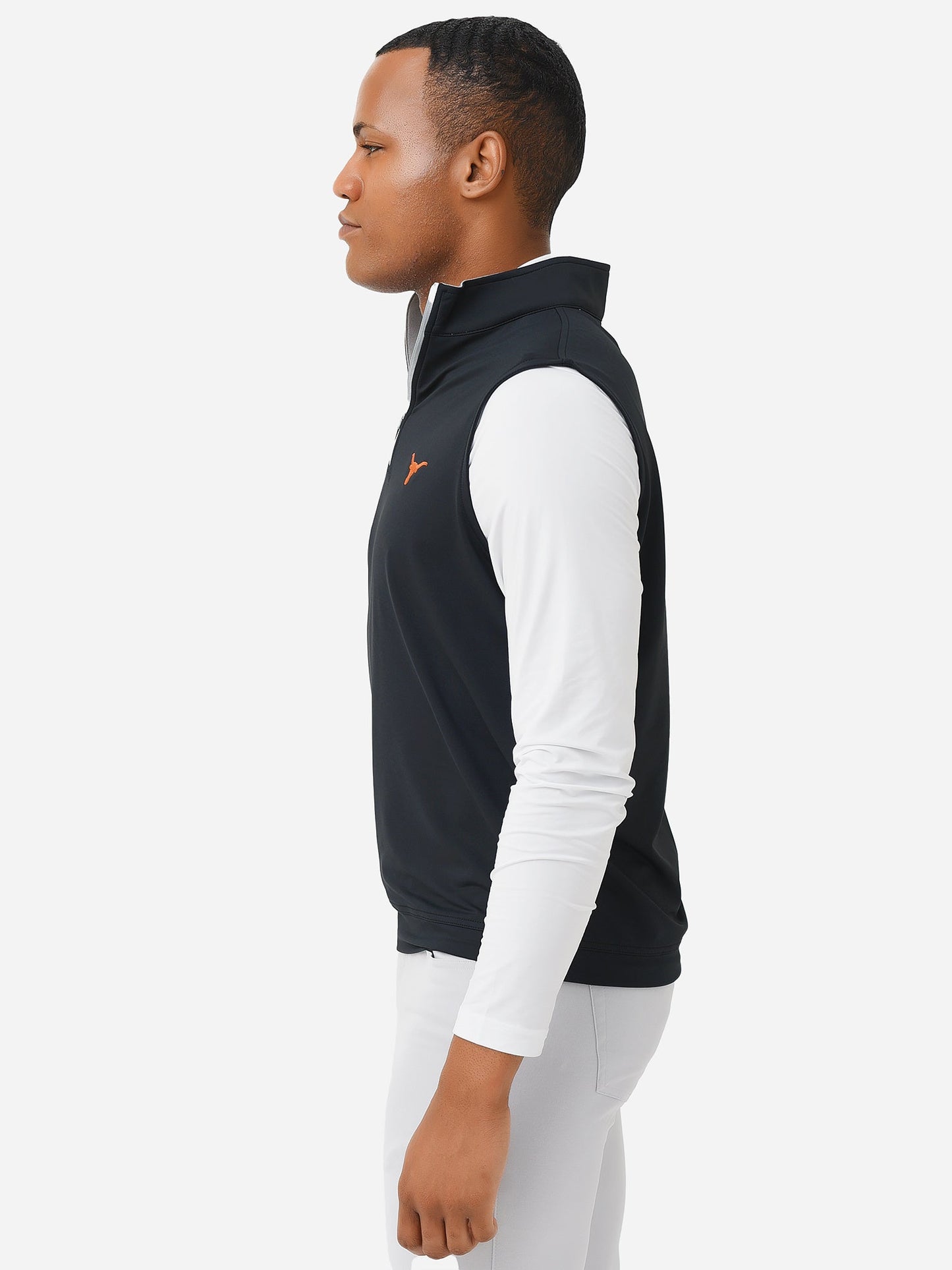  Peter Millar Collegiate Men's Galway Stretch Loop Terry Quarter-Zip Vest