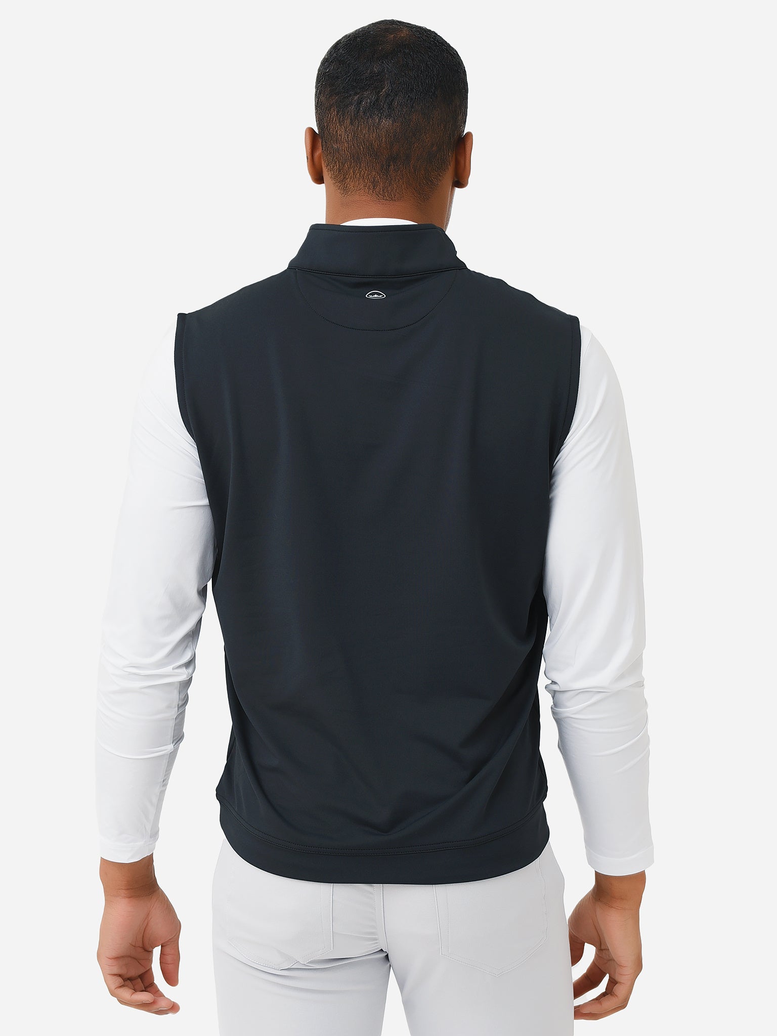  Peter Millar Collegiate Men's Galway Stretch Loop Terry Quarter-Zip Vest