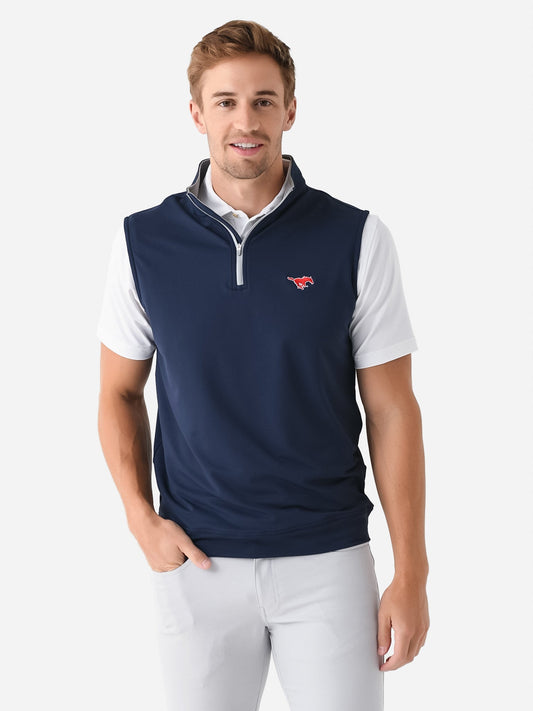  Peter Millar Collegiate Men's Galway Stretch Loop Terry Quarter-Zip Vest