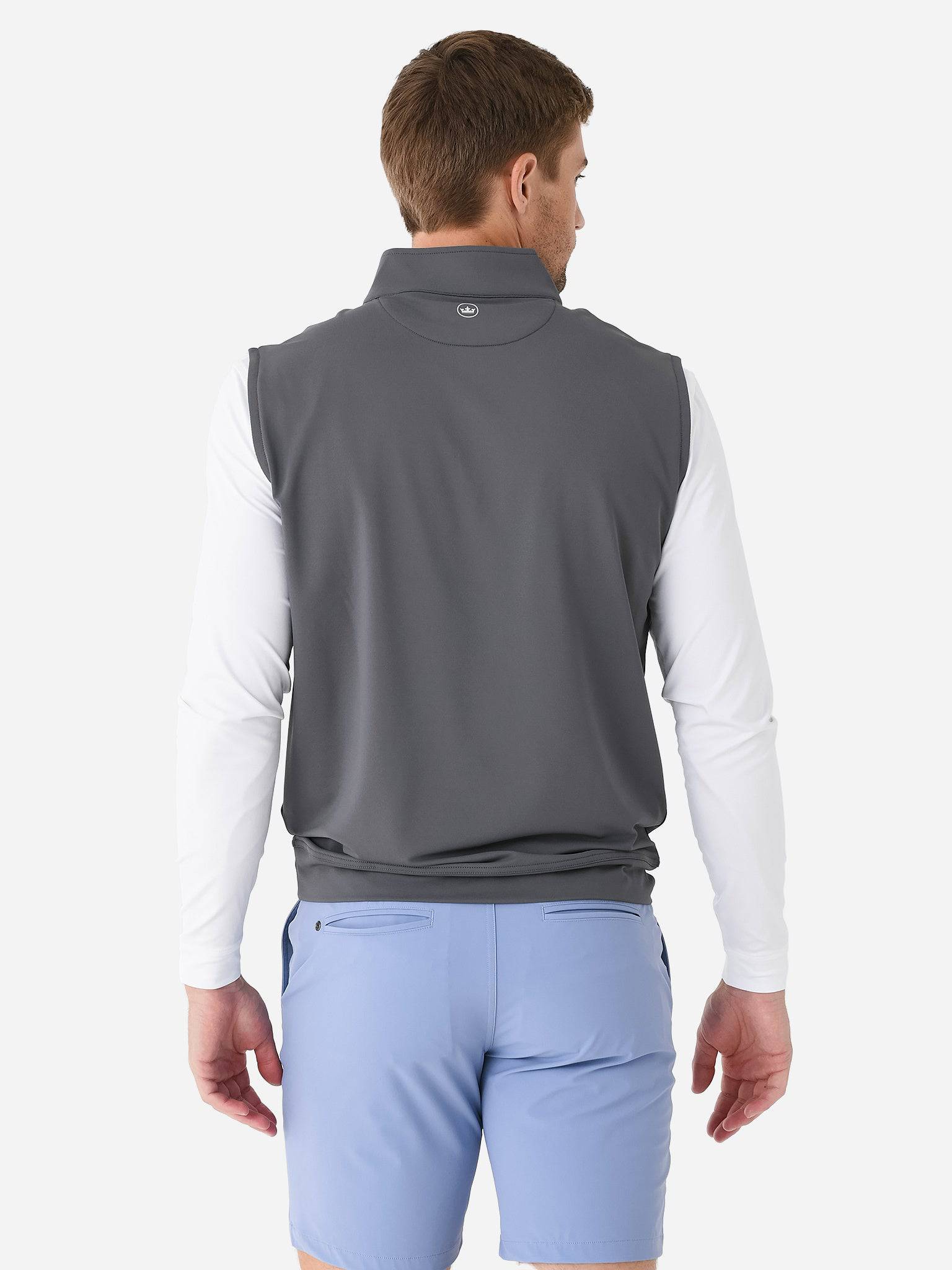  Peter Millar Crown Sport Men's Galway Stretch Loop Terry Quarter-Zip Vest