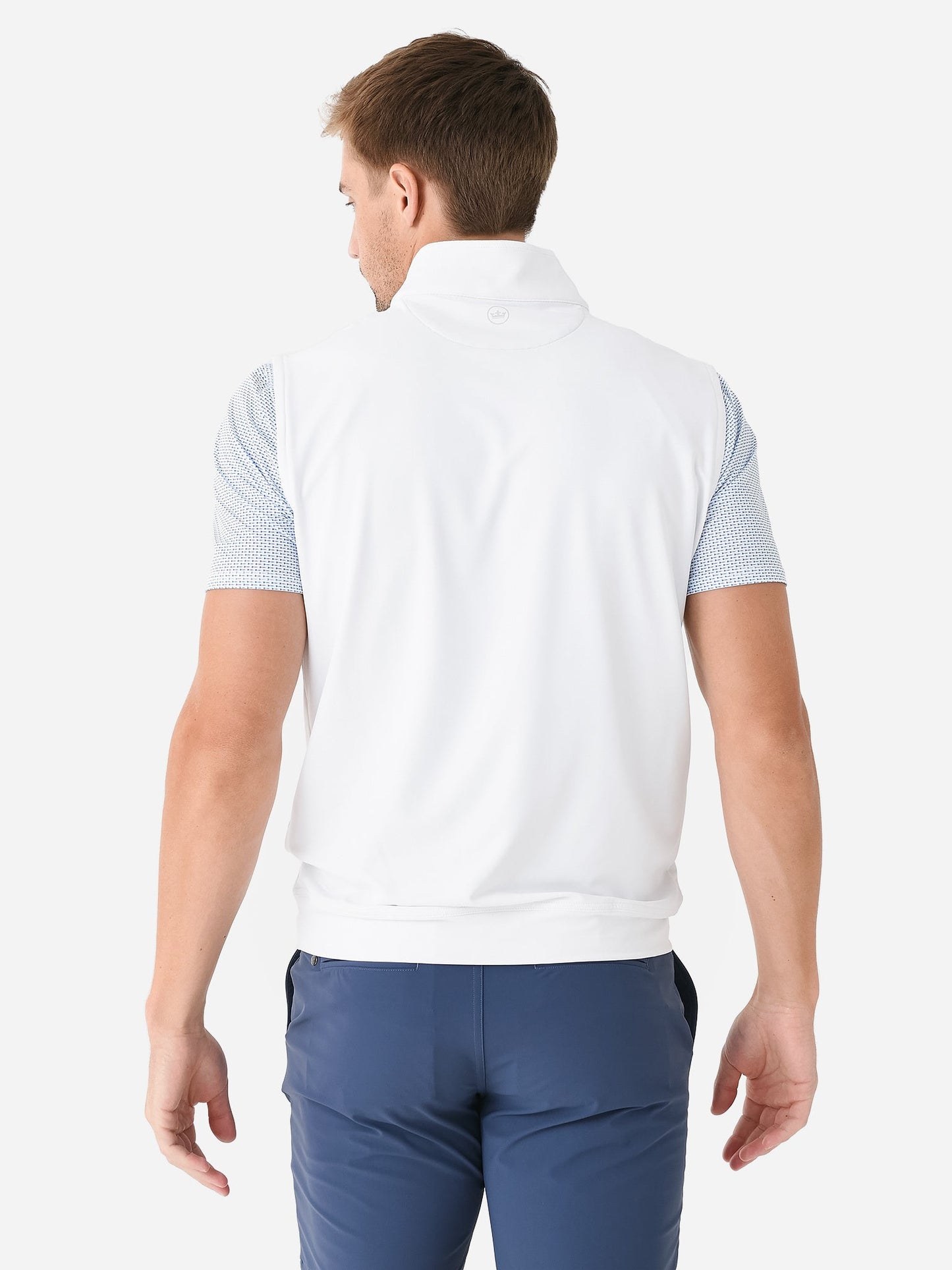  Peter Millar Crown Sport Men's Galway Stretch Loop Terry Quarter-Zip Vest