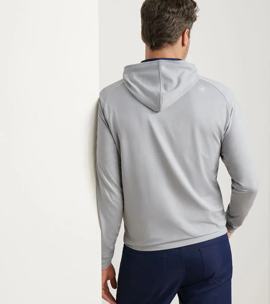  Peter Millar Pine Performance Hoodie: Gale Grey