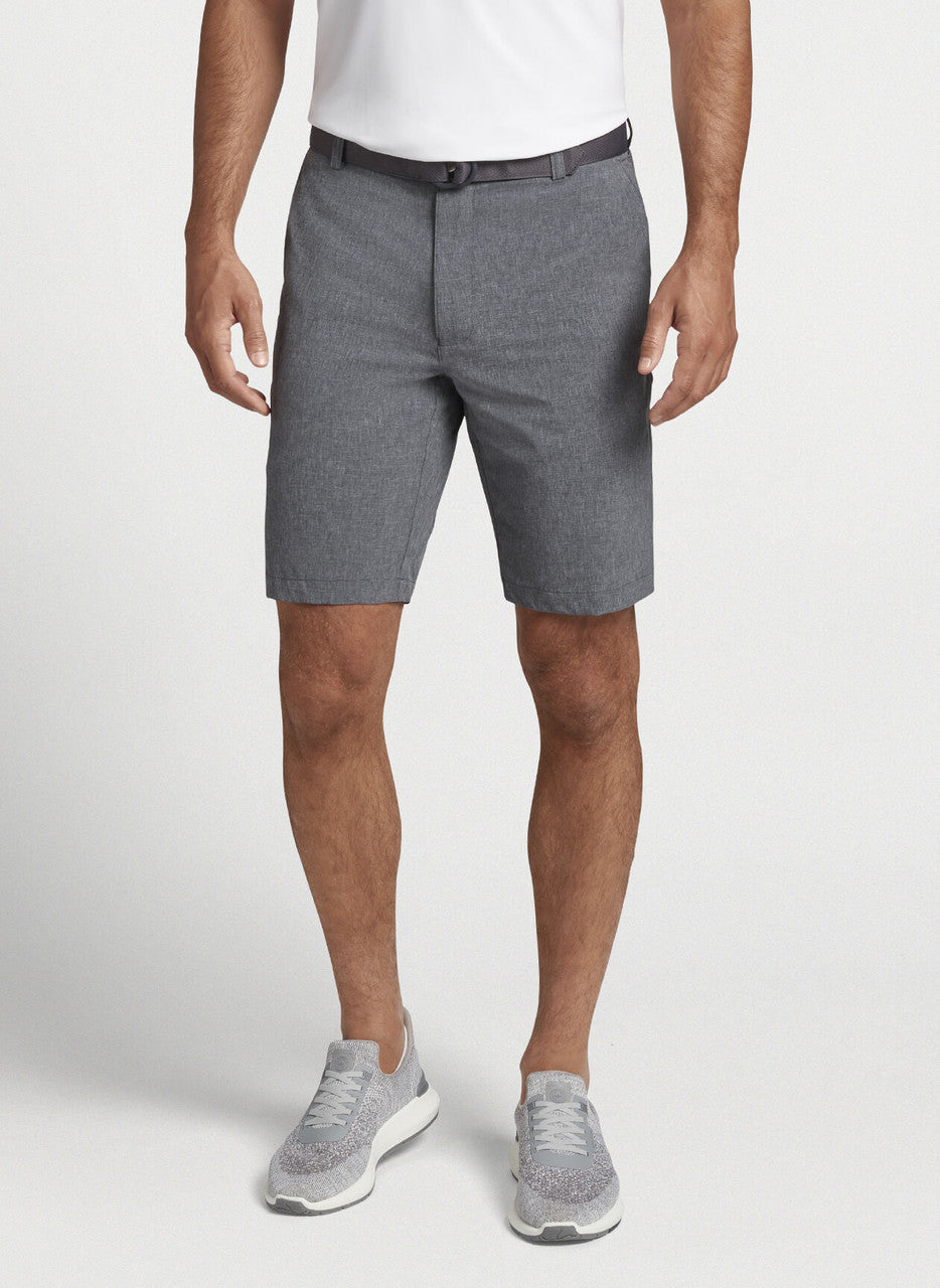  Peter Millar Shackleford Performance Hybrid Short: Iron