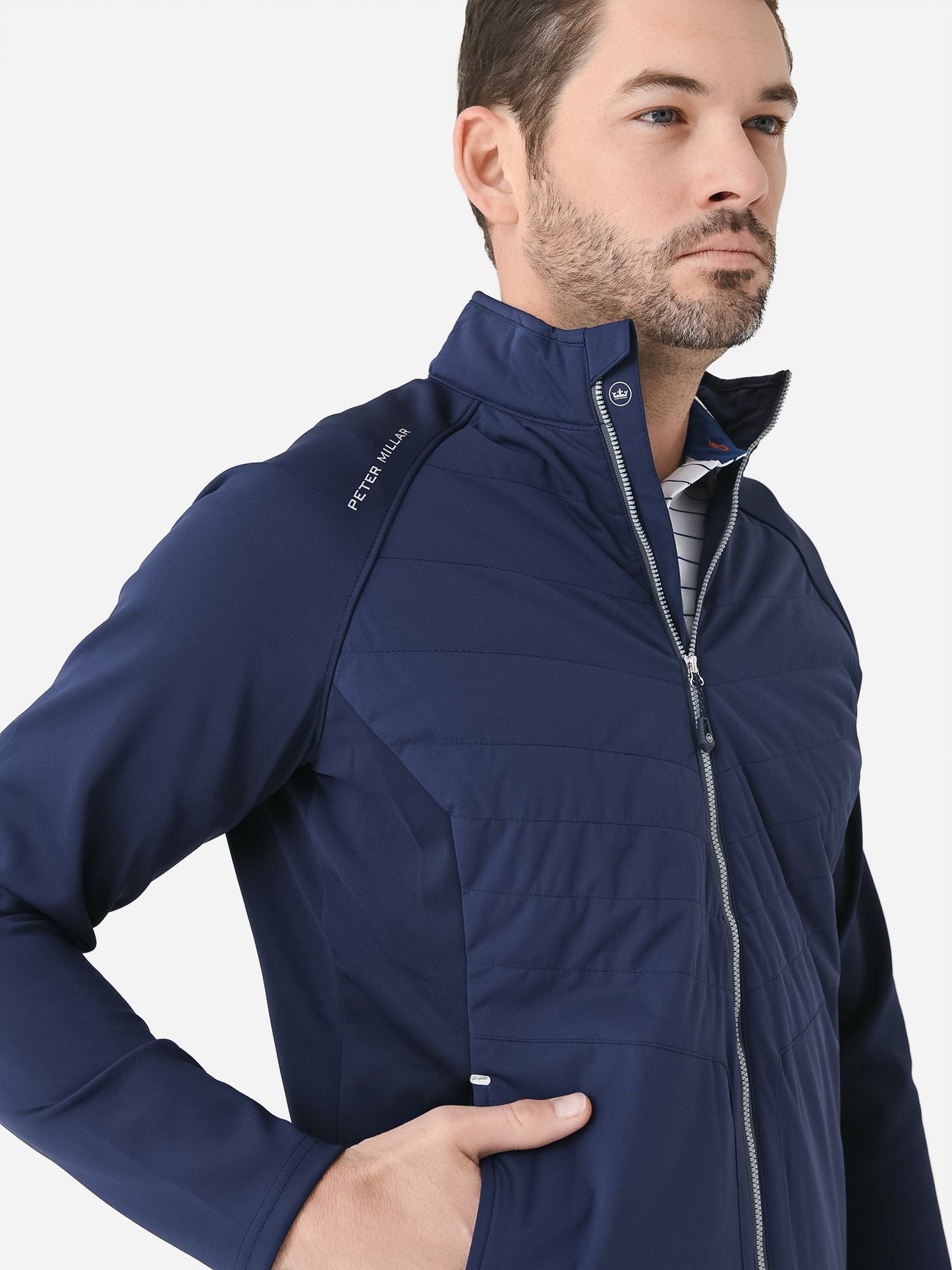  Peter Millar Crown Sport Men's Merge Elite Hybrid Jacket