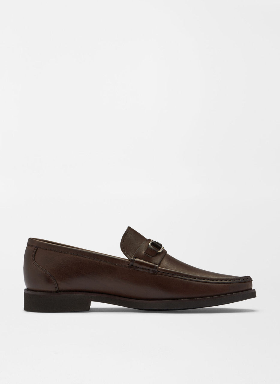  Peter Millar Leather Bit Loafer: Brown