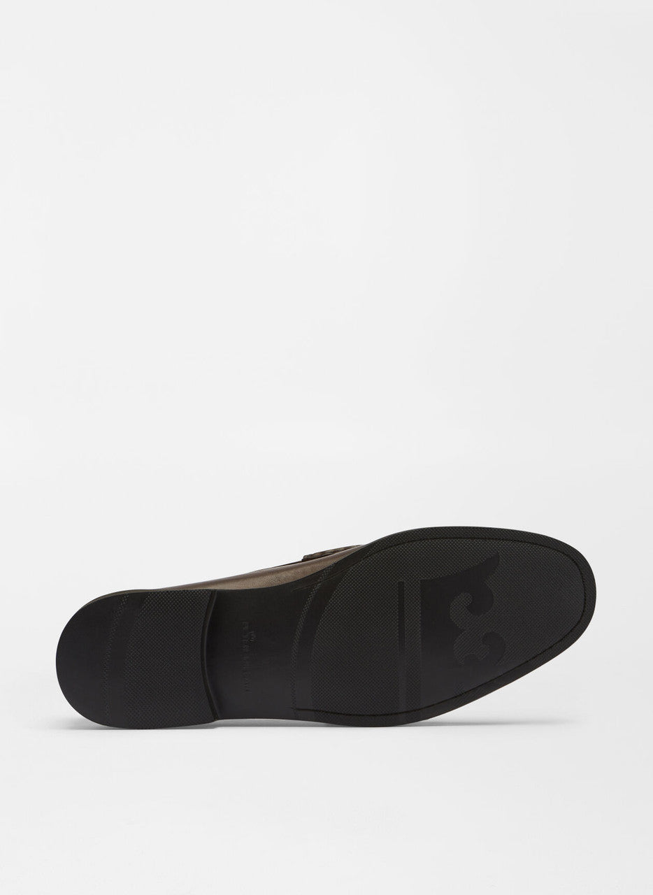  Peter Millar Leather Bit Loafer: Brown