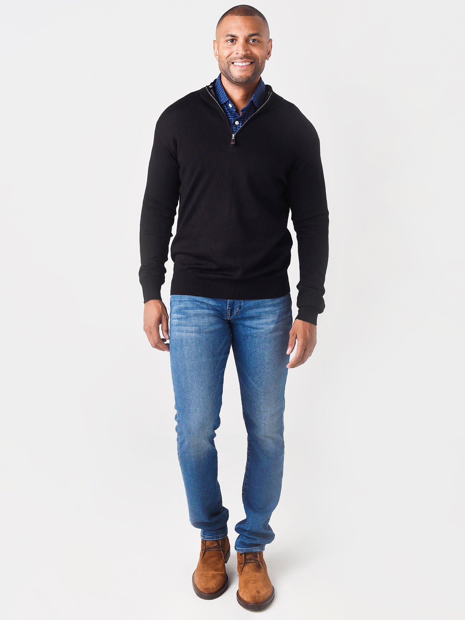  Peter Millar Men's Crown Soft Merino-Silk Quarter-Zip Sweater