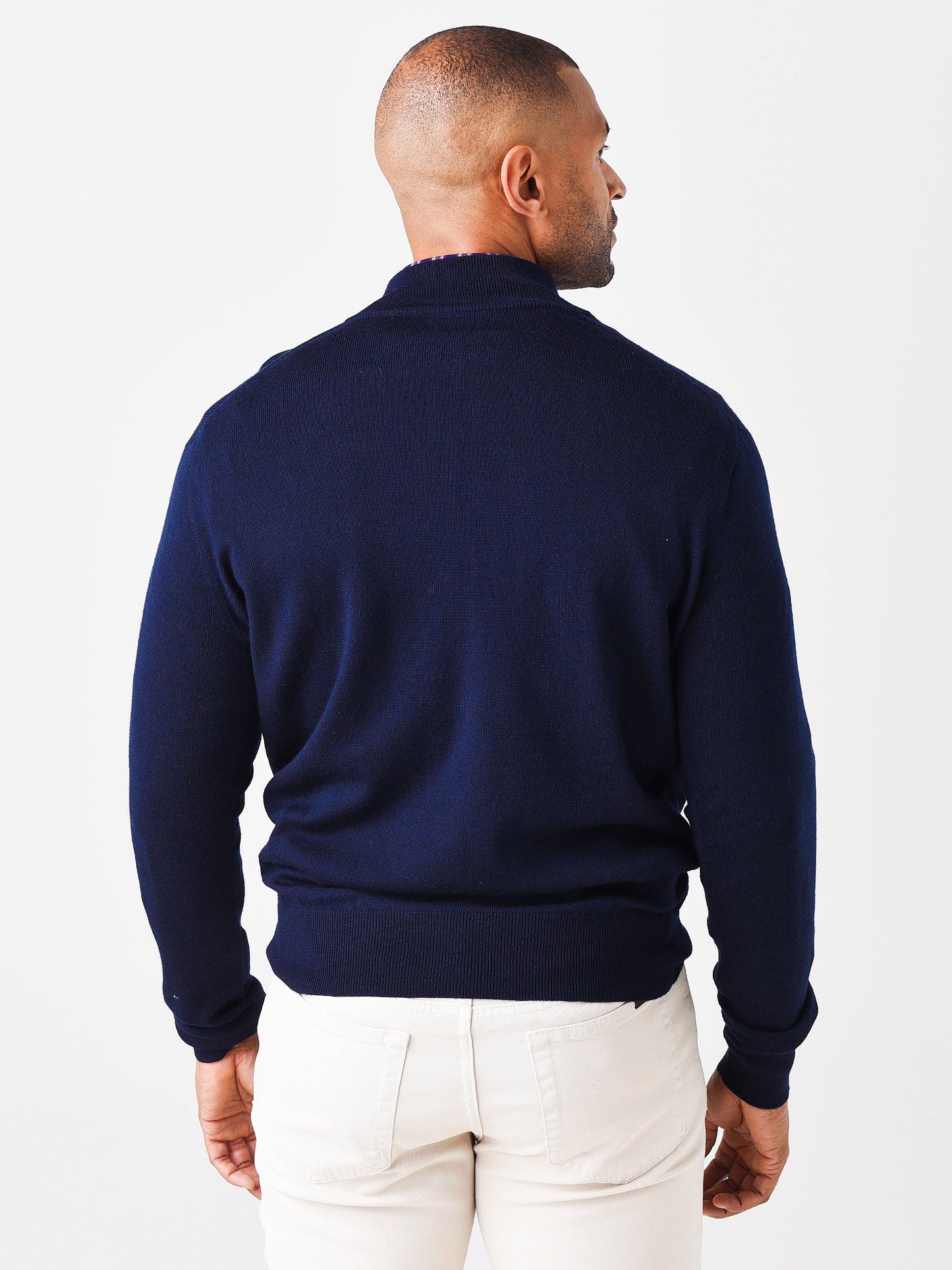  Peter Millar Men's Crown Soft Merino-Silk Quarter-Zip Sweater