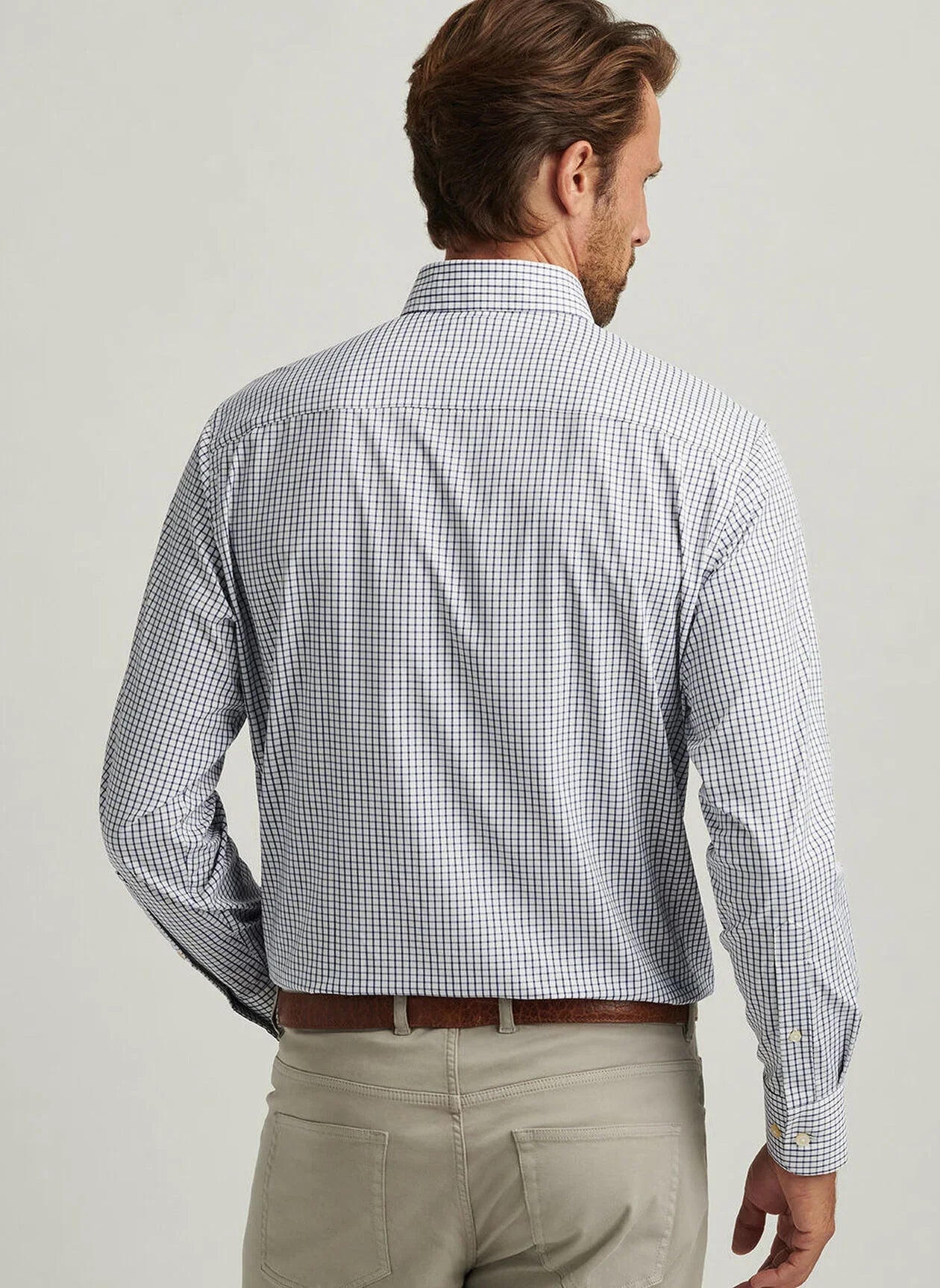  Peter Millar Hanford Performance Twill Sport Shirt: Classic Navy
