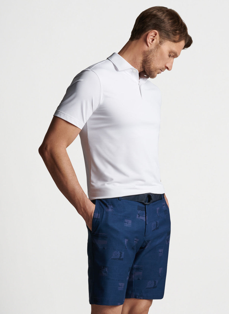  Peter Millar Crown Crafted Solid Performance Jersey Polo: White