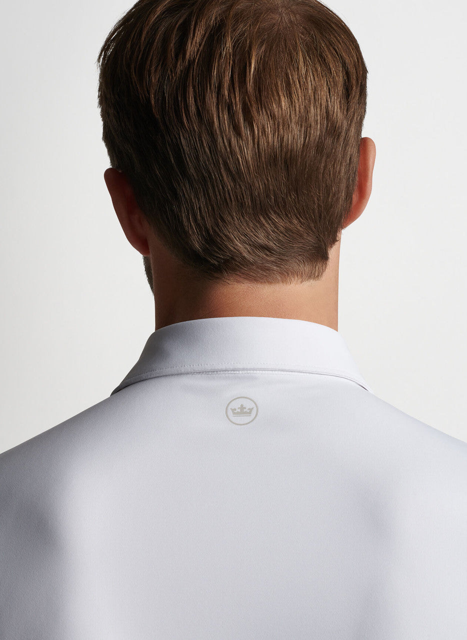  Peter Millar Crown Crafted Solid Performance Jersey Polo: White