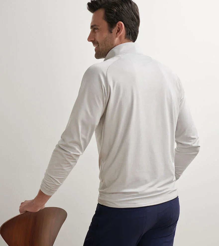  Peter Millar Stealth Performance Quarter-Zip: British Grey