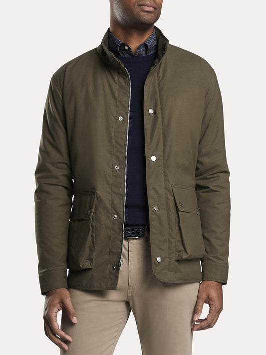  Peter Millar Men's Crown Vintage Waxed Cotton Field Jacket