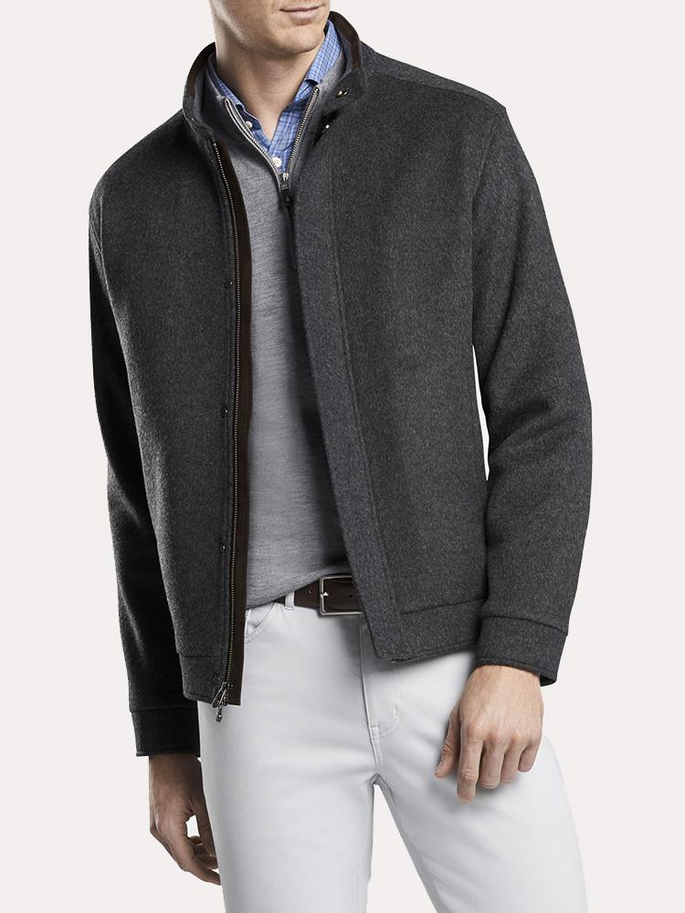  Peter Millar Crown Flex Fleece Bomber Jacket