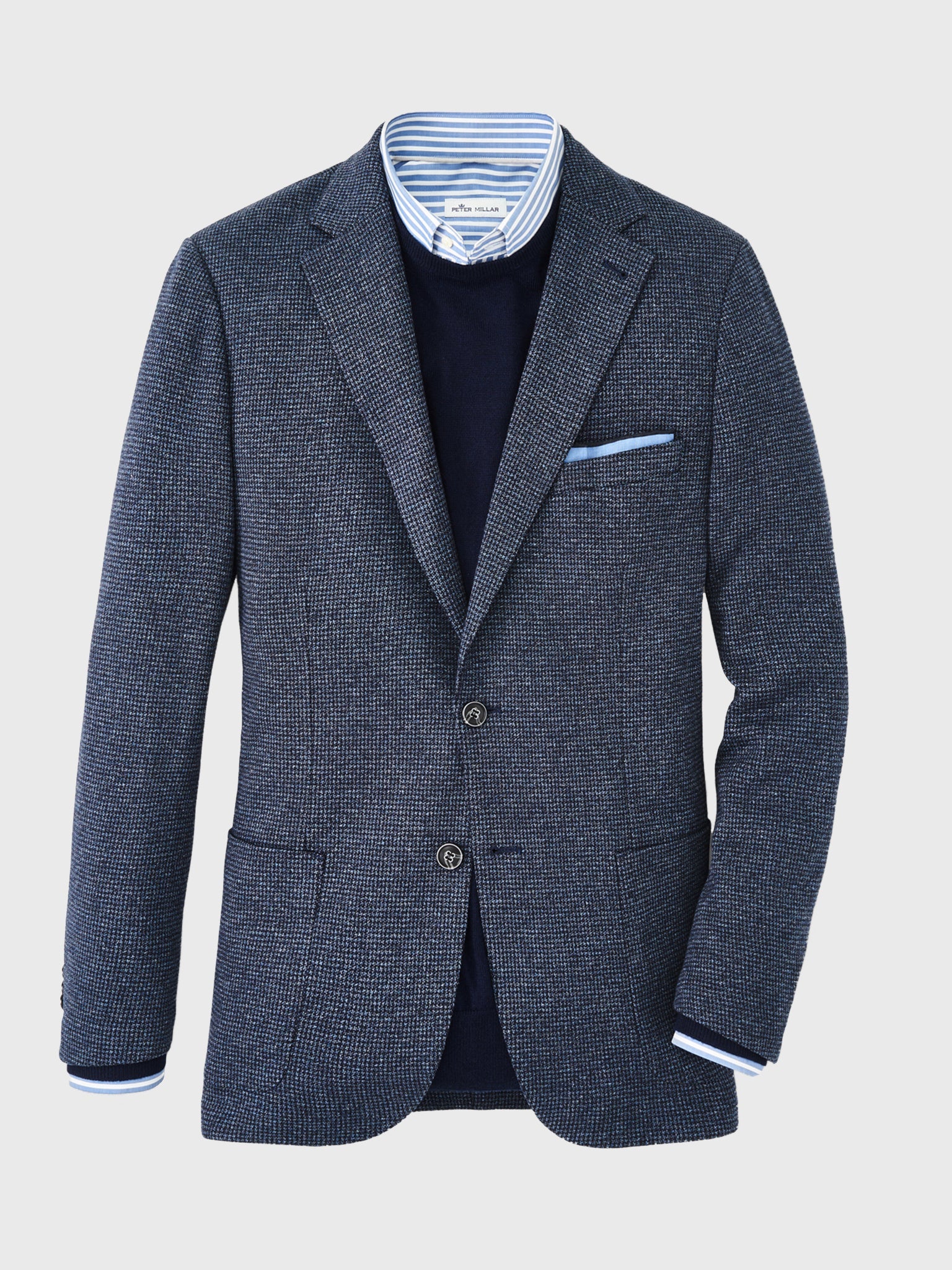  Peter Millar Crown Men's Mouline Houndstooth Soft Jacket