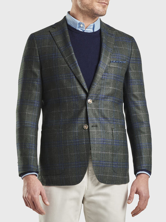  Peter Millar Crown Men's Wintertime Windowpane Soft Jacket