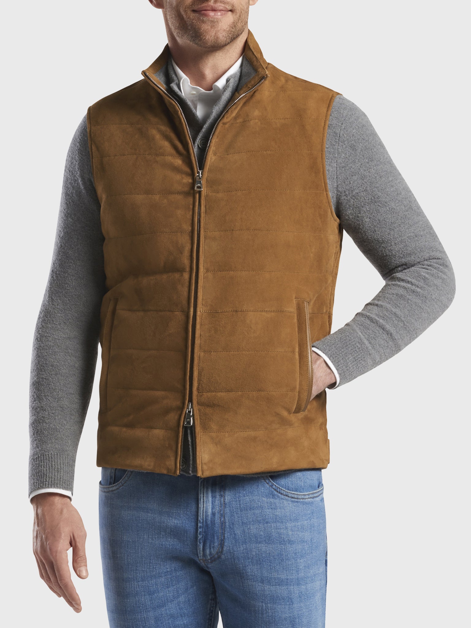  Peter Millar Collection Men's Excursionist Flex Channel-Stitch Vest