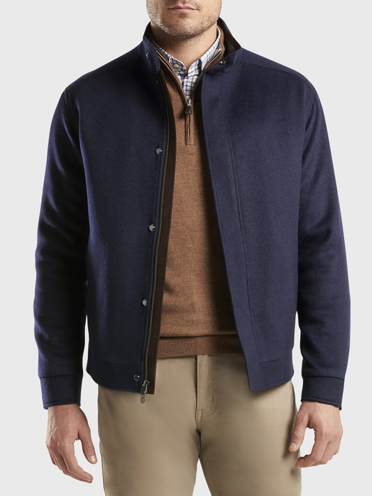  Peter Millar Crown Men's Crown Flex-Fleece Bomber