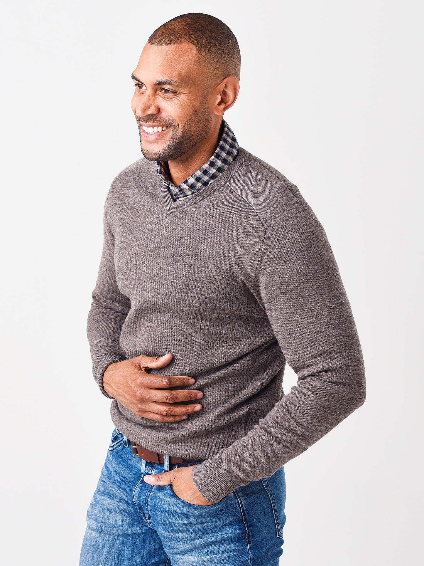  Peter Millar Men's Crown Crafted Interlock V-Neck Sweater