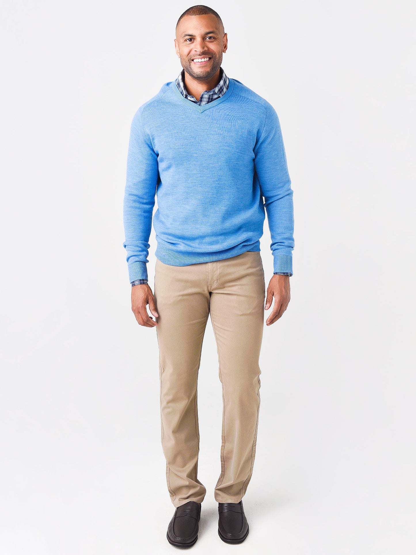  Peter Millar Men's Crown Crafted Interlock V-Neck Sweater
