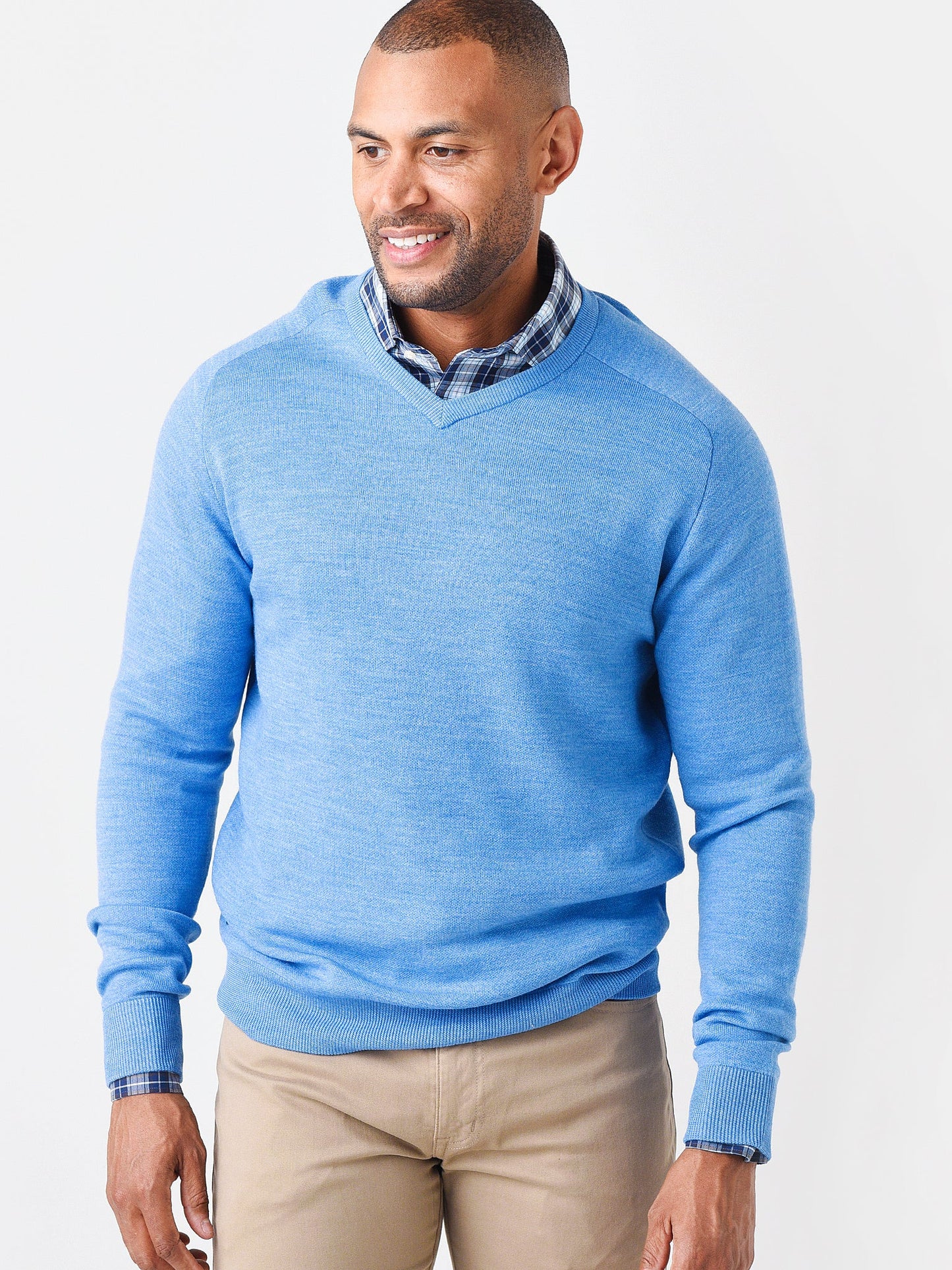  Peter Millar Men's Crown Crafted Interlock V-Neck Sweater