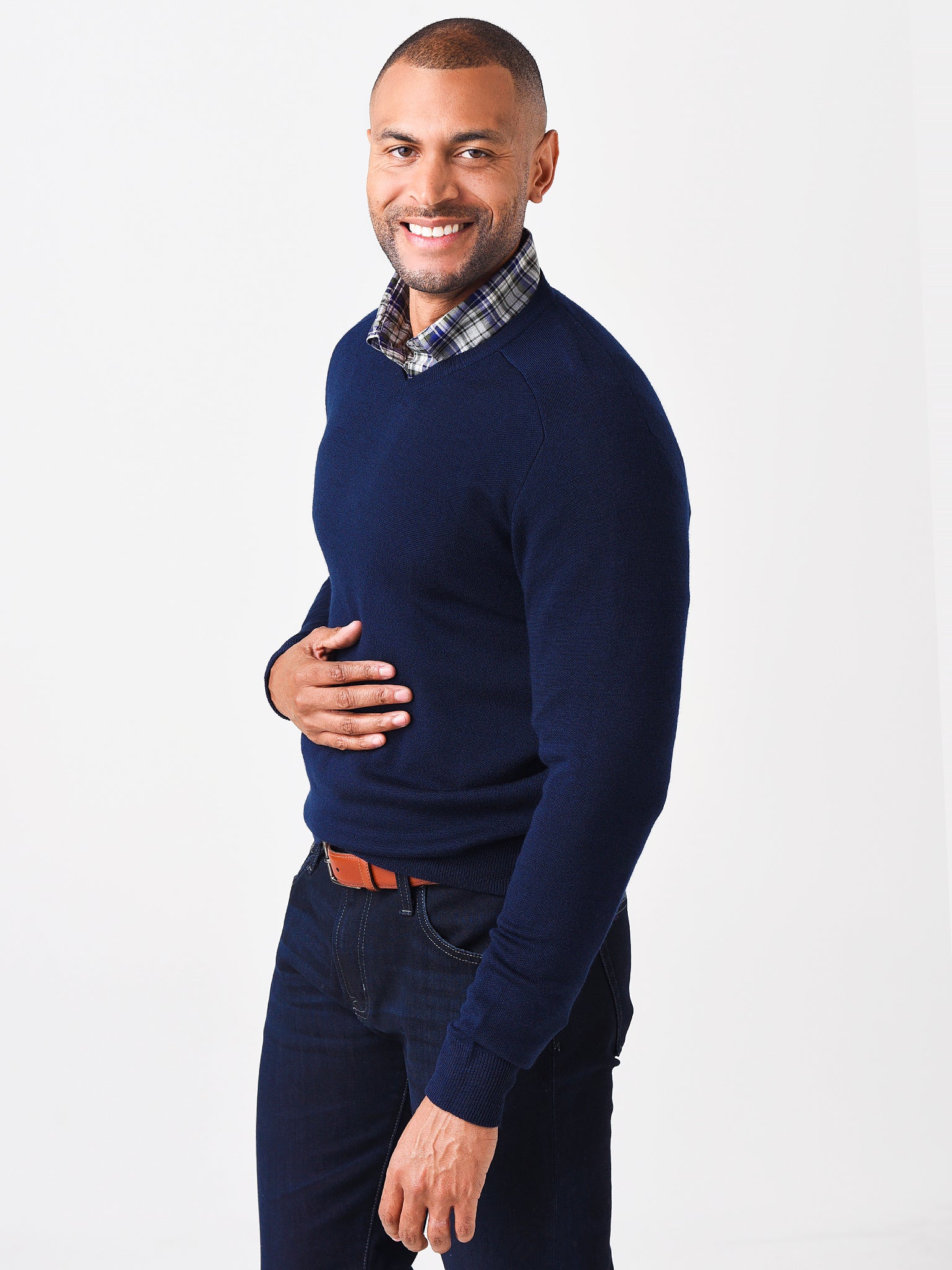  Peter Millar Men's Crown Crafted Interlock V-Neck Sweater