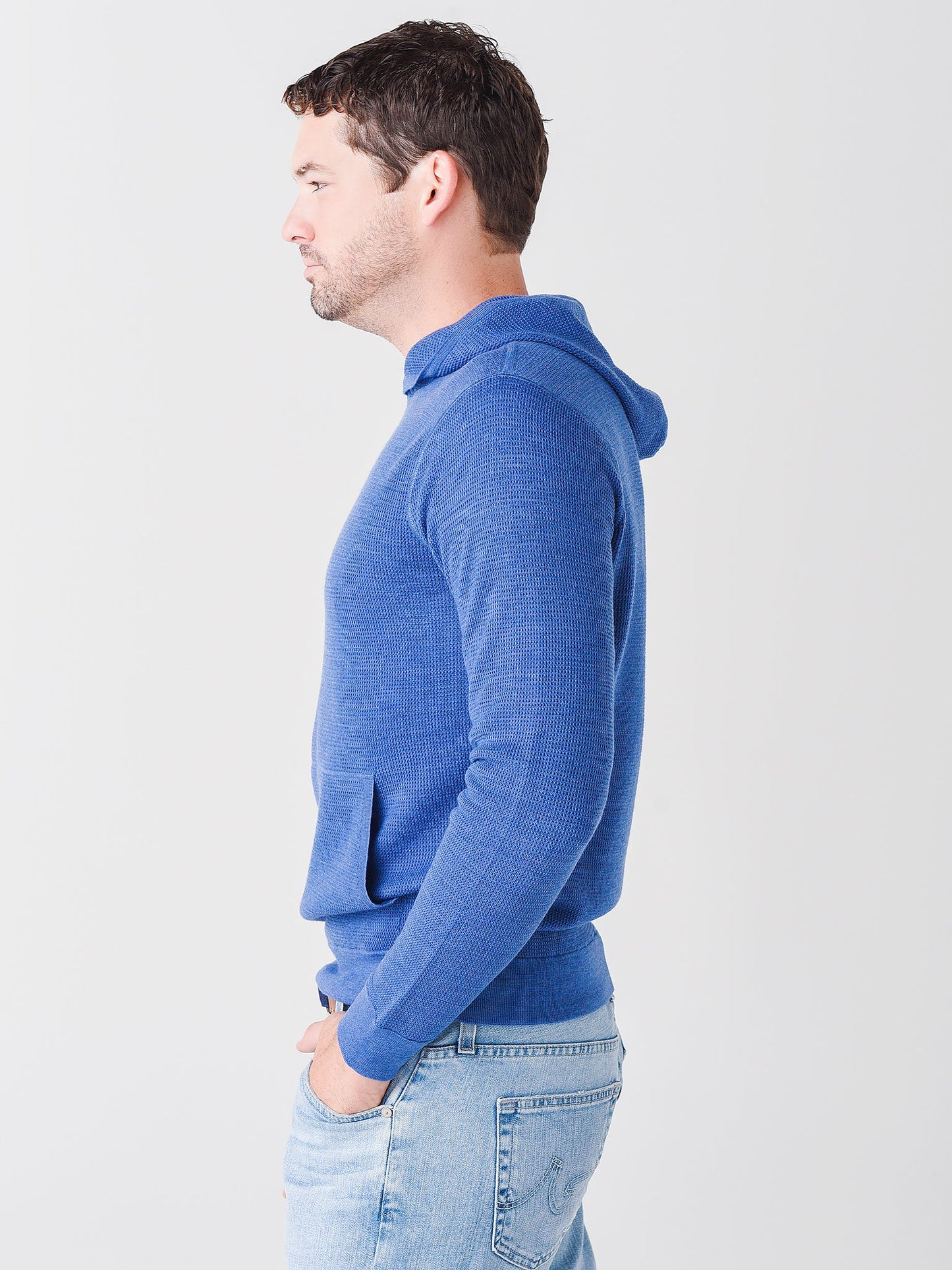  Peter Millar Crown Crafted Men's Merino Waffle Hoodie