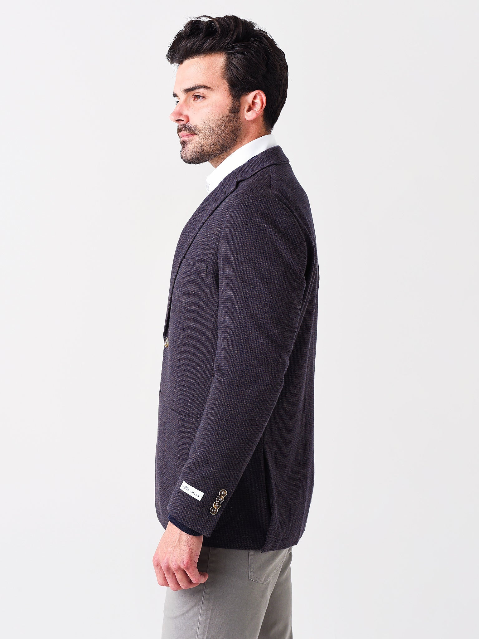  Peter Millar Crown Men's Houndstooth Knit Soft Jacket