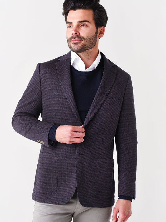  Peter Millar Crown Men's Houndstooth Knit Soft Jacket