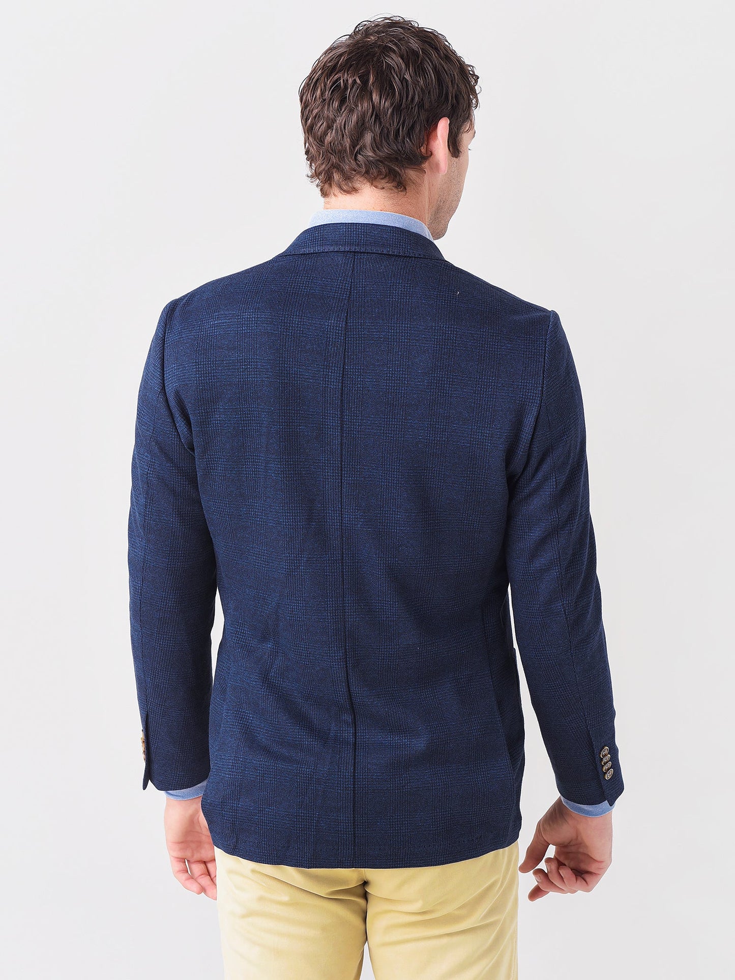  Peter Millar Crown Men's Glen Plaid Knit Soft Jacket