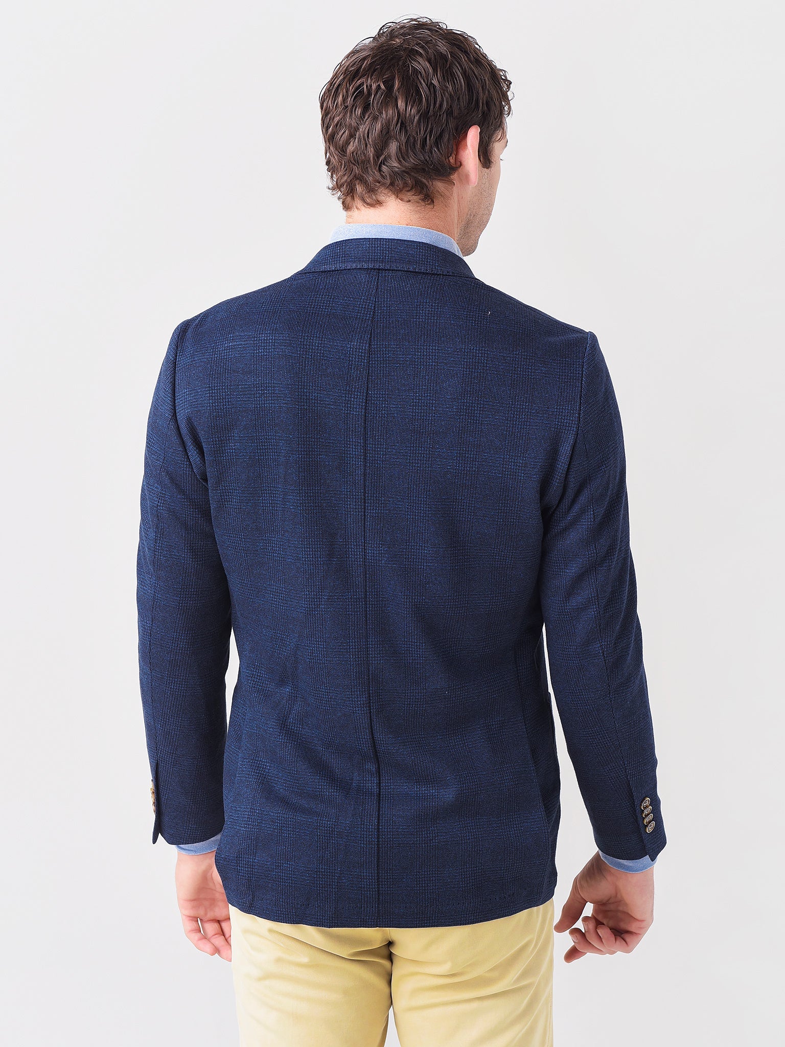  Peter Millar Crown Men's Glen Plaid Knit Soft Jacket