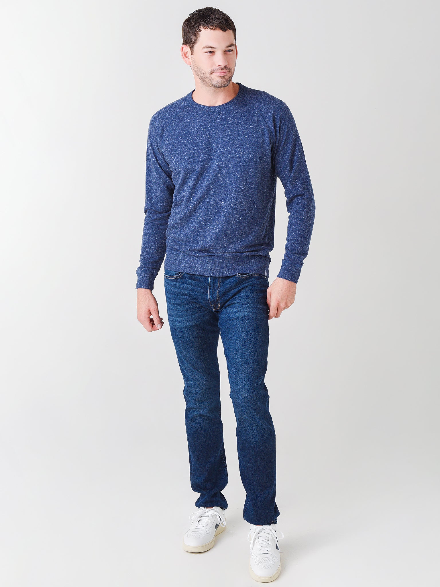  Peter Millar Crown Men's Interlock Jaspe Crew