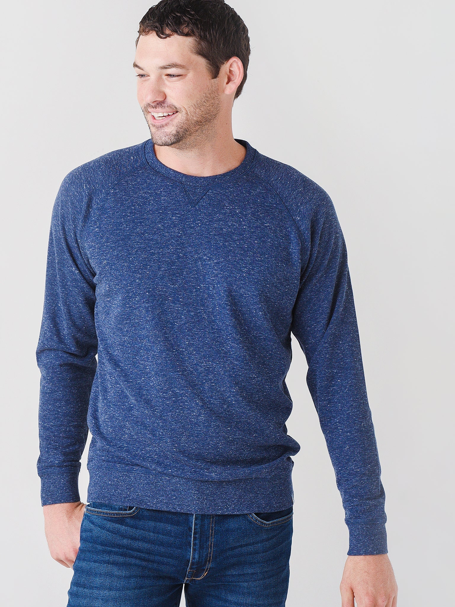  Peter Millar Crown Men's Interlock Jaspe Crew