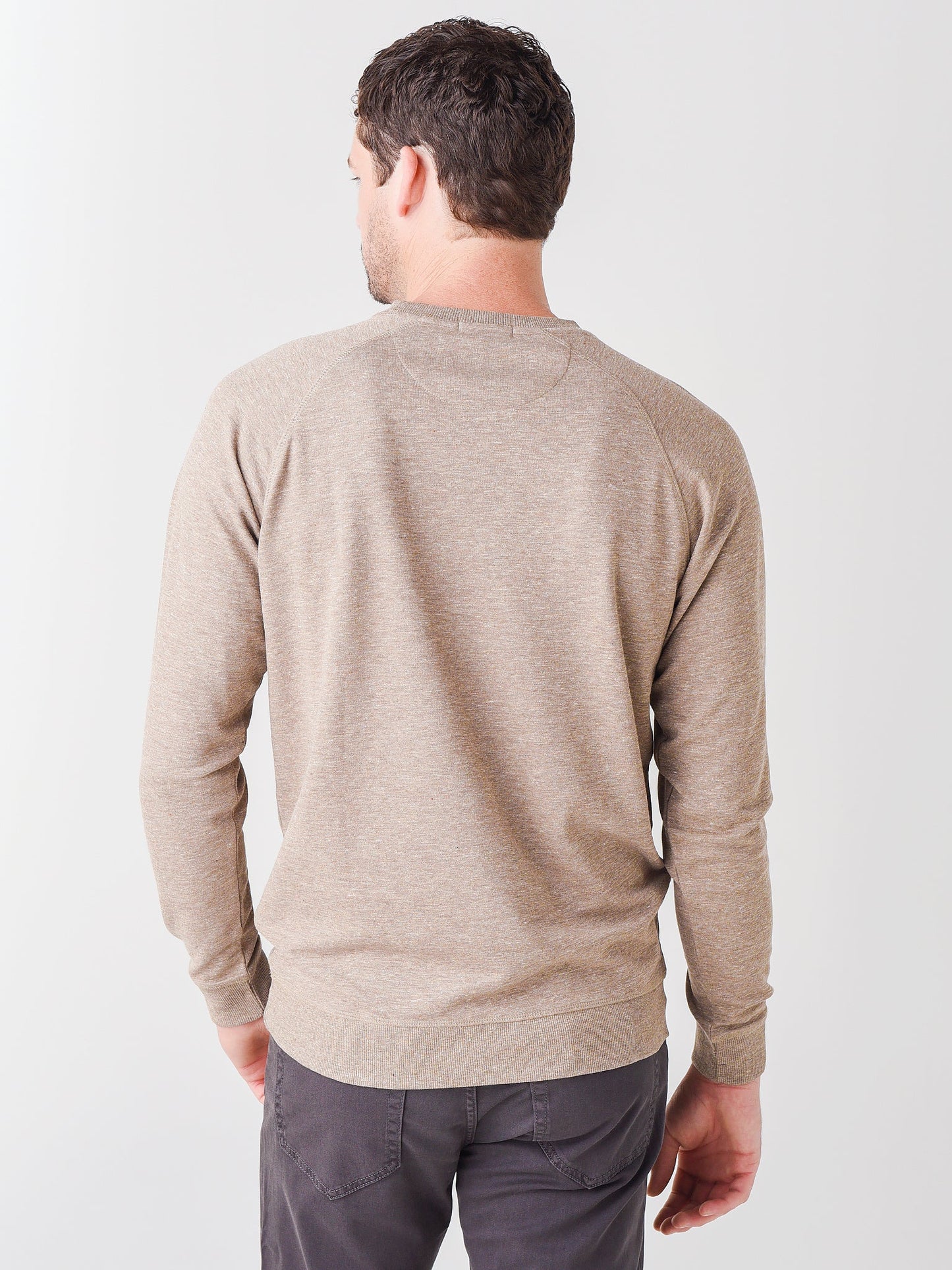  Peter Millar Crown Men's Interlock Jaspe Crew