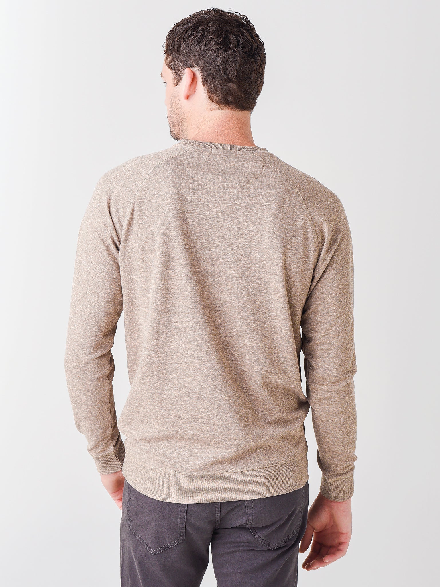  Peter Millar Crown Men's Interlock Jaspe Crew