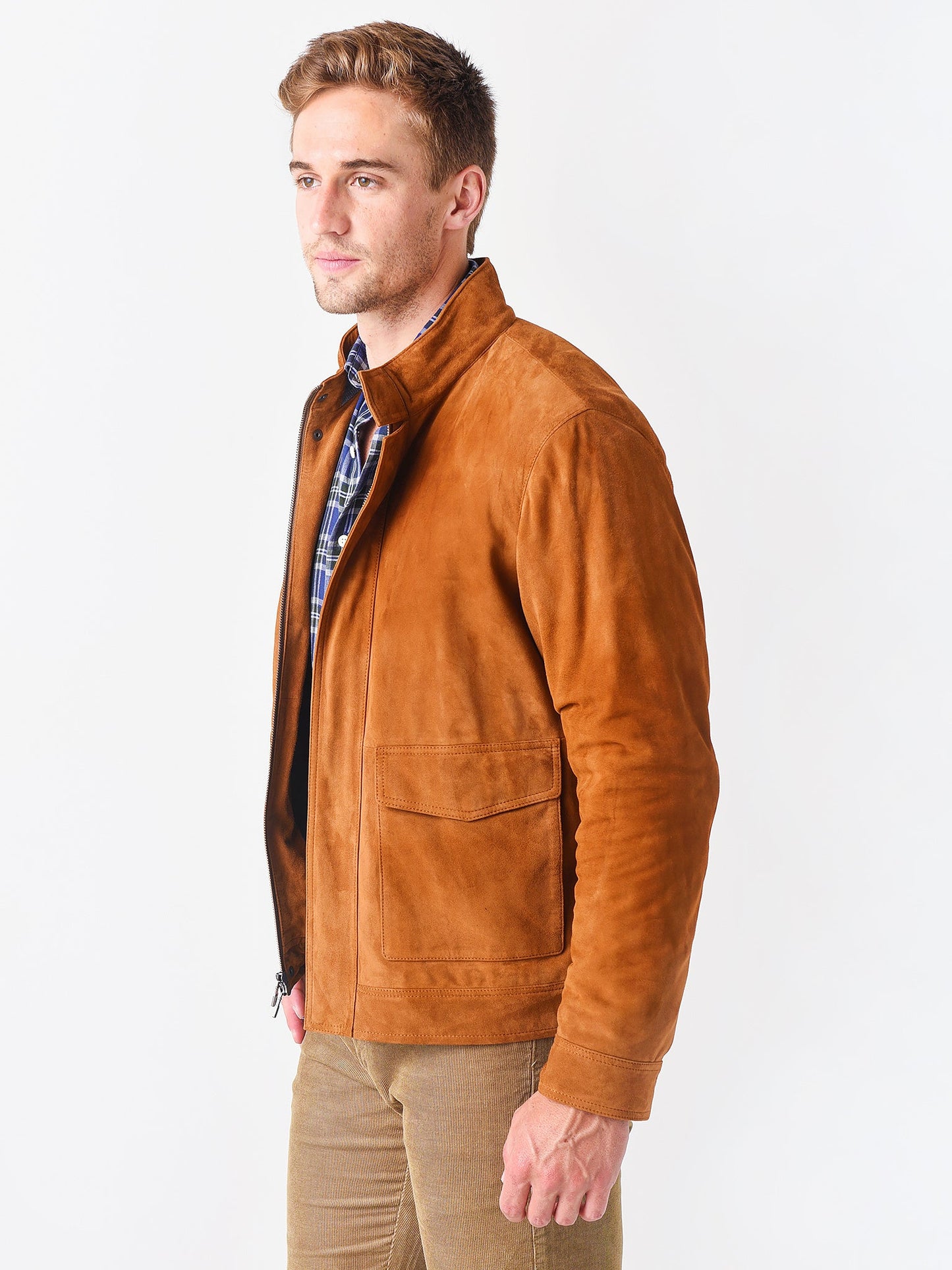  Peter Millar Crown Men's Suede Bomber
