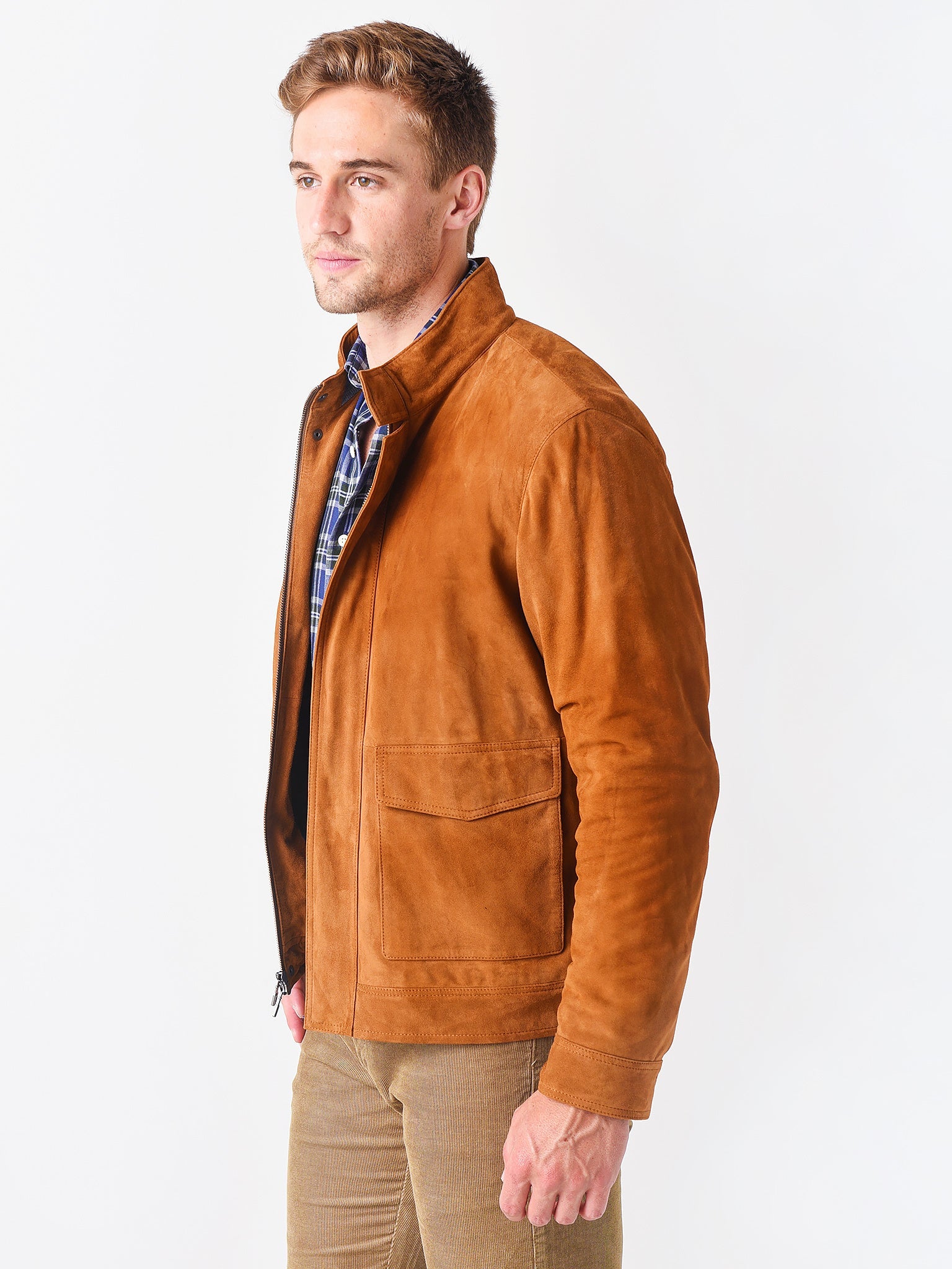  Peter Millar Crown Men's Suede Bomber