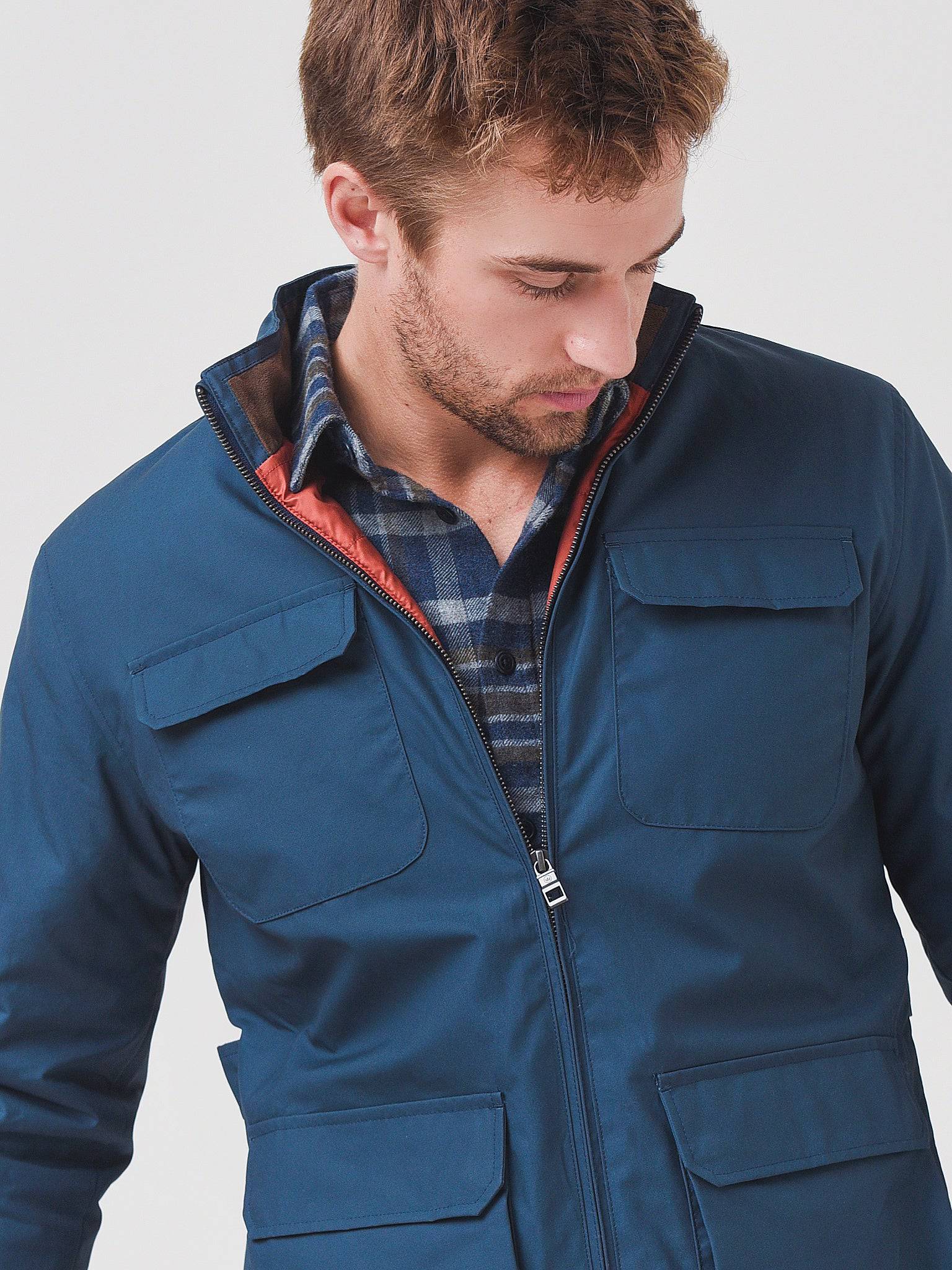  Peter Millar Crown Men's Waxed Cotton Safari Jacket