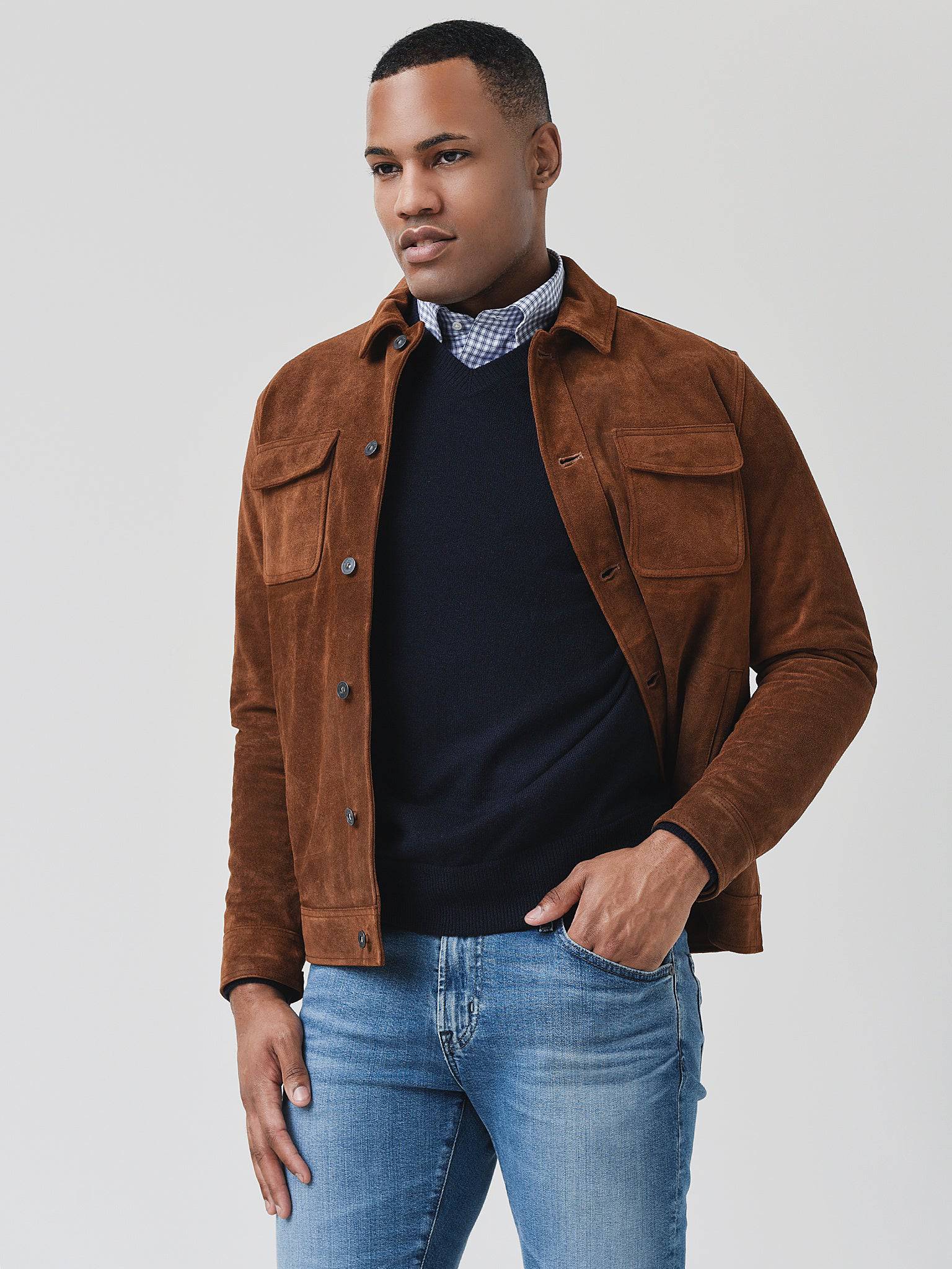  Peter Millar Crown Men's Rough Out Suede Jacket