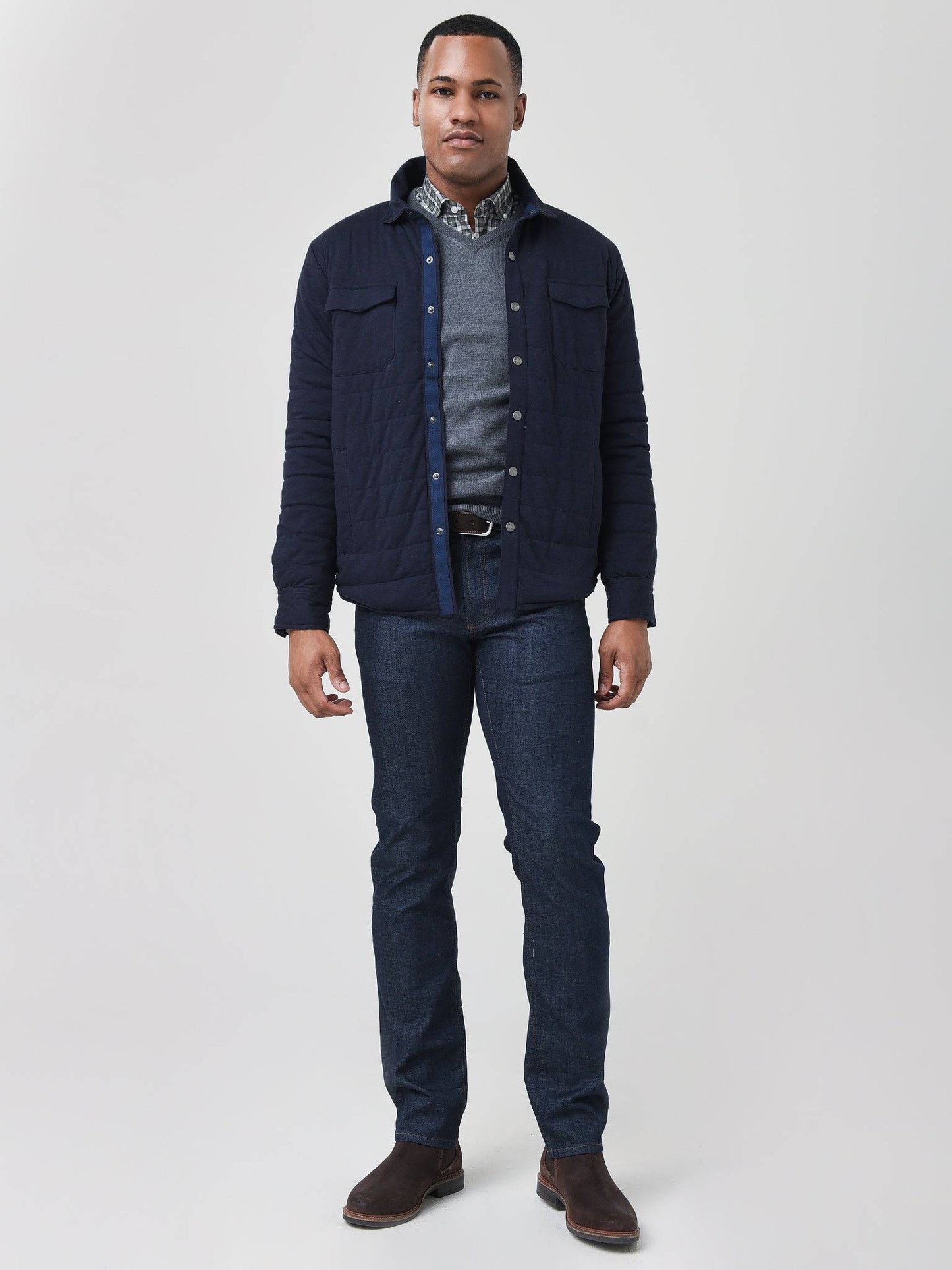  Peter Millar Crown Men's Cotton Cashmere Knit Shirt Jacket