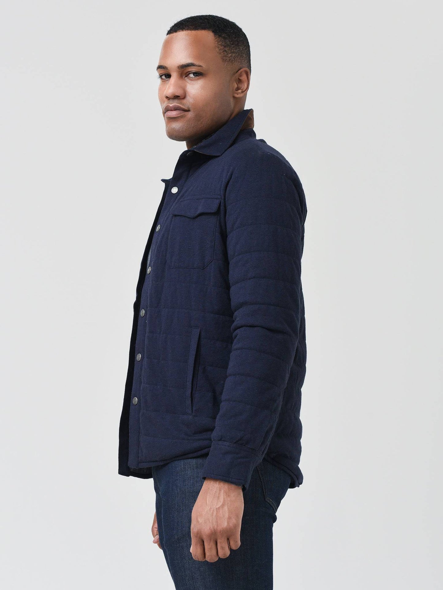  Peter Millar Crown Men's Cotton Cashmere Knit Shirt Jacket