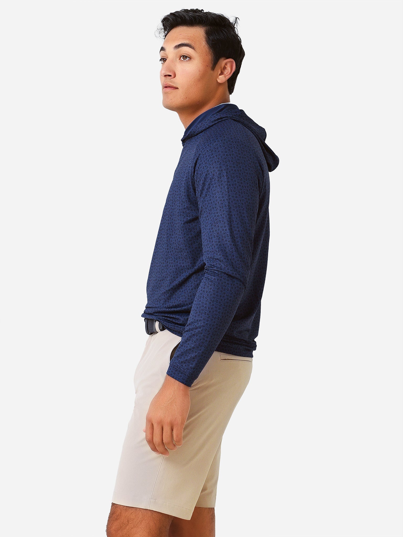  Peter Millar Crown Sport Men's Pine Fractured Skulls Performance Hoodie