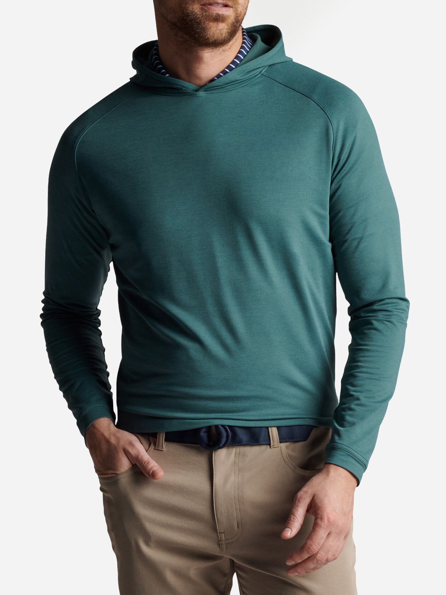  Peter Millar Crown Sport Men's Pine Performance Hoodie
