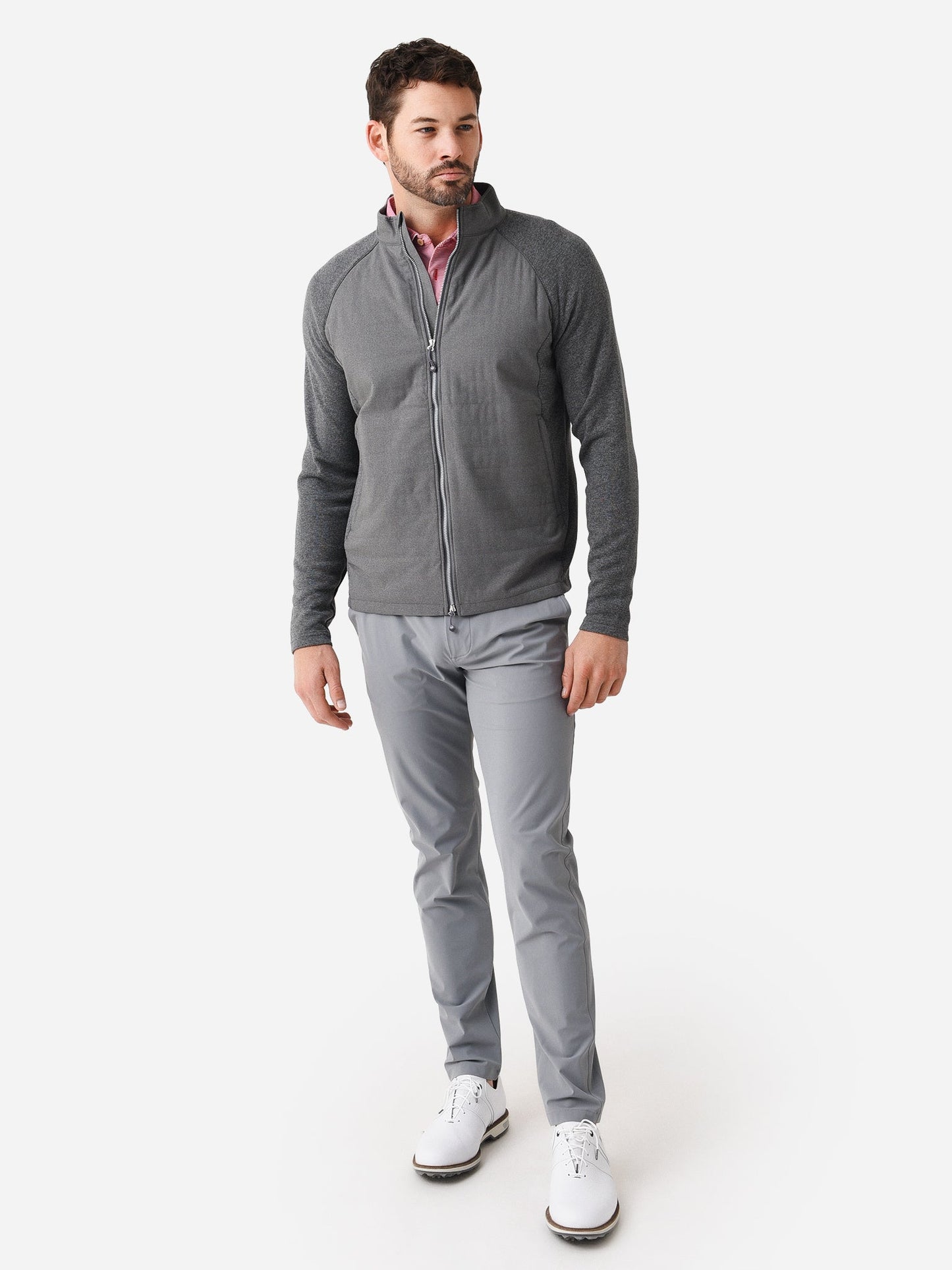  Peter Millar Crown Sport Men's Flannel Merge Hybrid Jacket