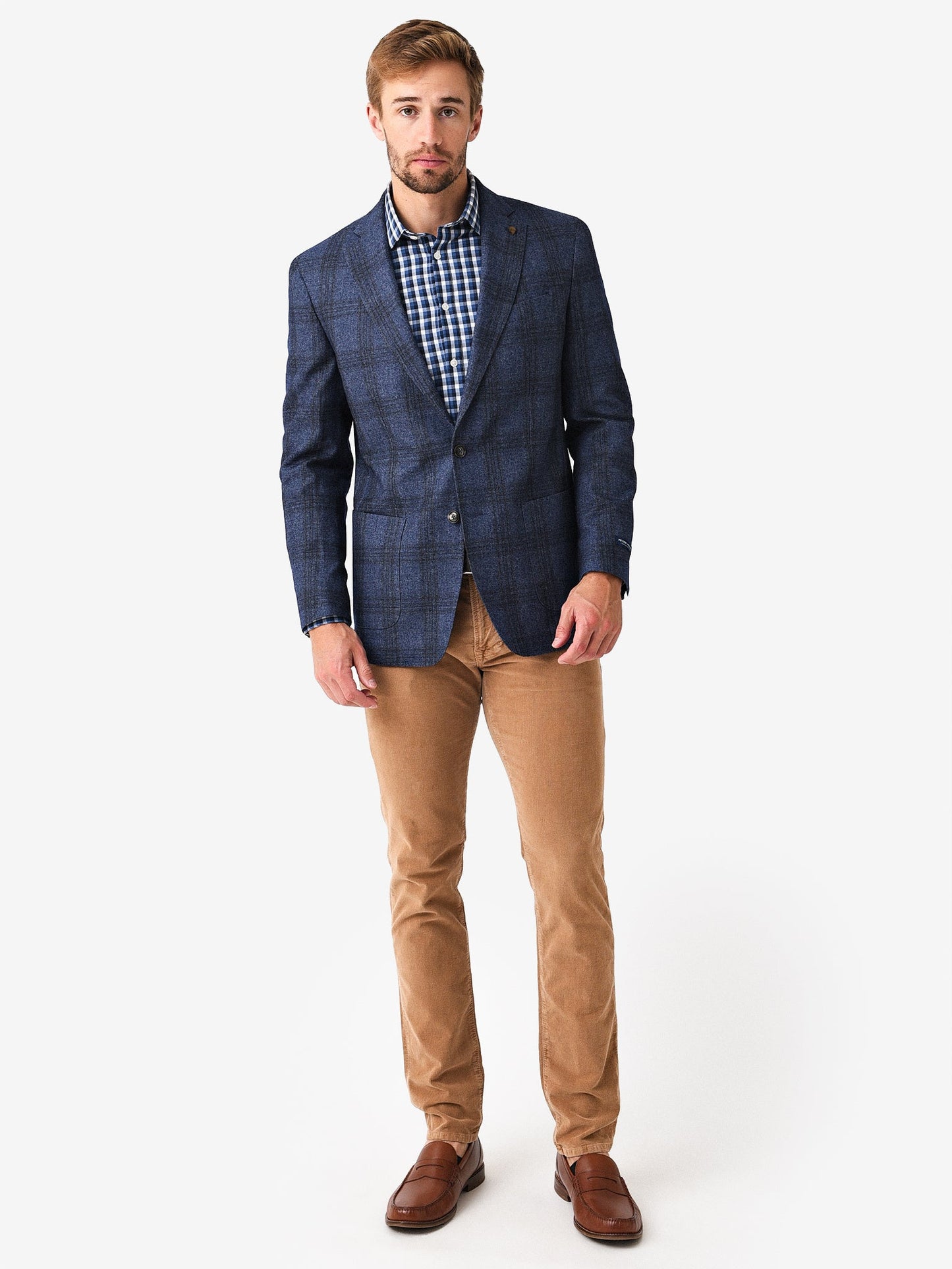  Peter Millar Crown Crafted Men's Stanley Windowpane Soft Jacket