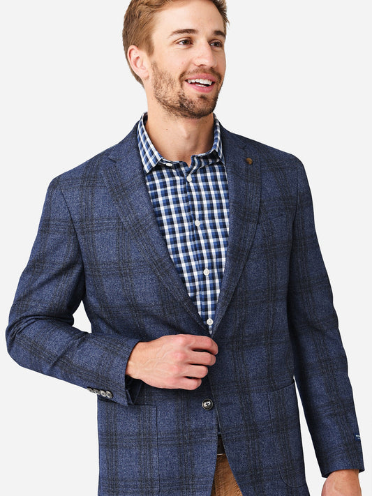  Peter Millar Crown Crafted Men's Stanley Windowpane Soft Jacket